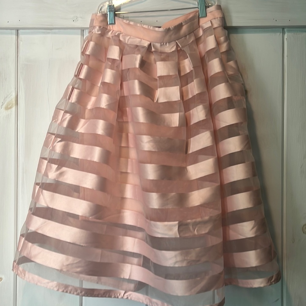 Size M/L Pink striped skirt